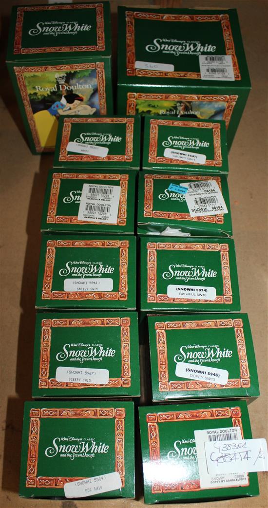 12 Royal Doulton Walt Disney Snow White classic figures